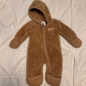 Nike Tan Fleece Baby Footie